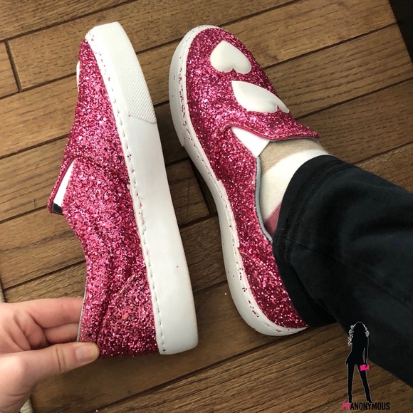 Chiara Ferragni Pink Glitter Skate Sneakers 38 - Picture 4 of 6